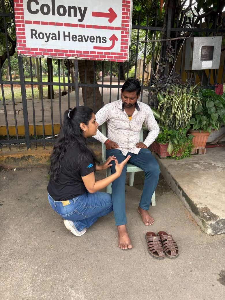 Media and industry representatives experiencing AI gait analysis at F95